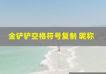 金铲铲空格符号复制 昵称